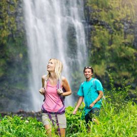 Walking Down Two Alternative Paths to Telaga Waja Waterfall