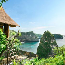 Looking at Nusa Penida from the Tree House